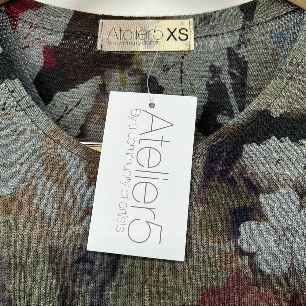 NWT Atelier 5 Asymmetrical Art Blouse Community of Artists Dark Azra Top - Picture 10 of 11